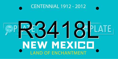 R3418L New Mexico License Plate