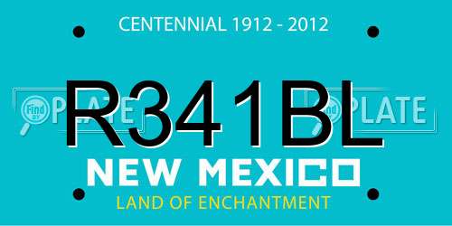 R341BL New Mexico License Plate