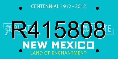R415808 New Mexico License Plate