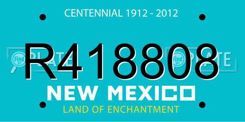 R418808 New Mexico License Plate