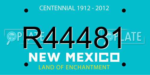 R44481 New Mexico License Plate