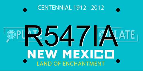 R547IA New Mexico License Plate