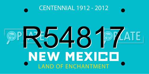 R54817 New Mexico License Plate