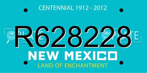 R628228 New Mexico License Plate