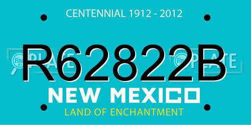 R62822B New Mexico License Plate