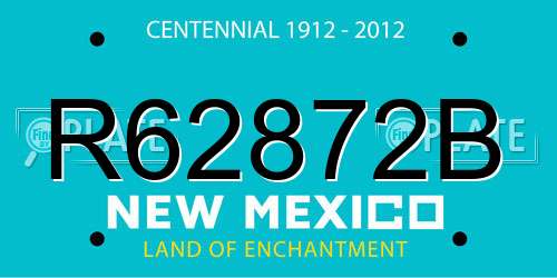 R62872B New Mexico License Plate