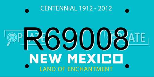 R69008 New Mexico License Plate
