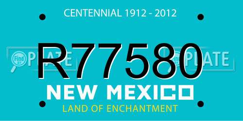 R77580 New Mexico License Plate