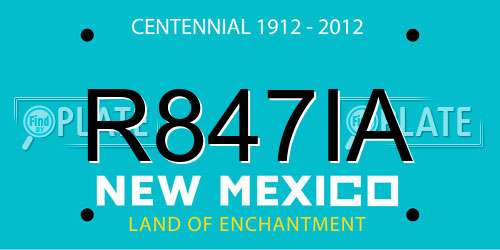 R847IA New Mexico License Plate
