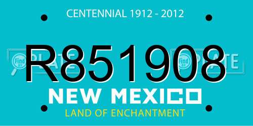 R851908 New Mexico License Plate