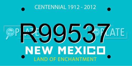R99537 New Mexico License Plate