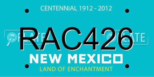 RAC426 New Mexico License Plate