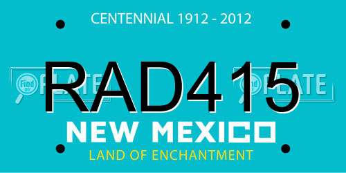 RAD415 New Mexico License Plate