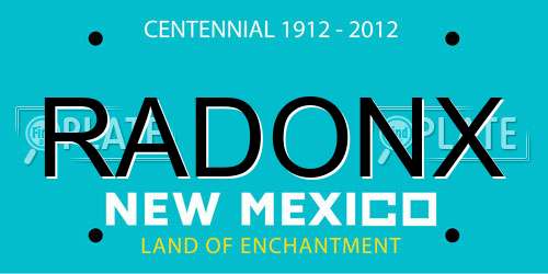 RADONX New Mexico License Plate