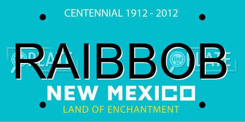 RAIBBOB New Mexico License Plate