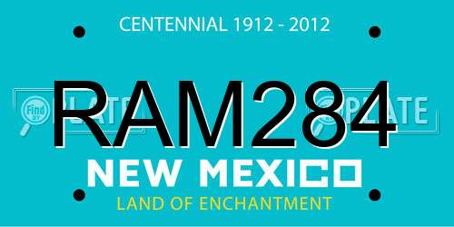 RAM284 New Mexico License Plate