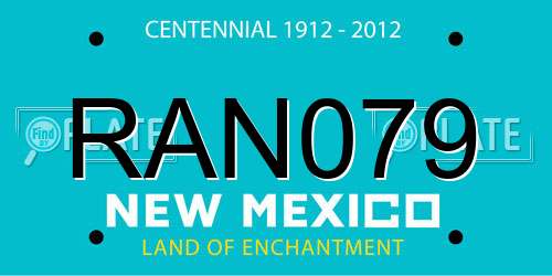 RAN079 New Mexico License Plate
