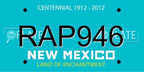 RAP946 New Mexico License Plate