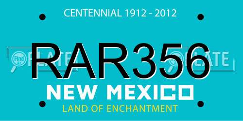 RAR356 New Mexico License Plate