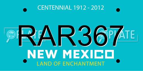 RAR367 New Mexico License Plate