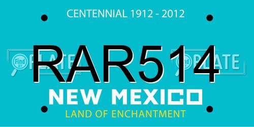 RAR514 New Mexico License Plate