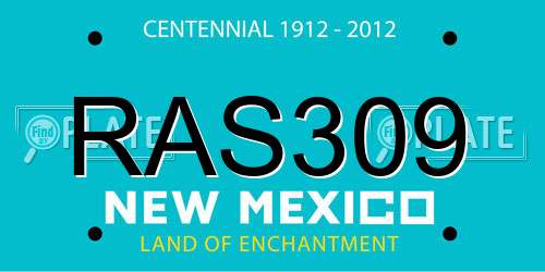 RAS309 New Mexico License Plate