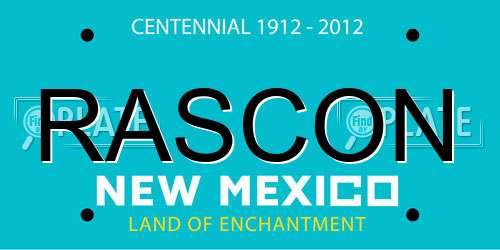 RASCON New Mexico License Plate