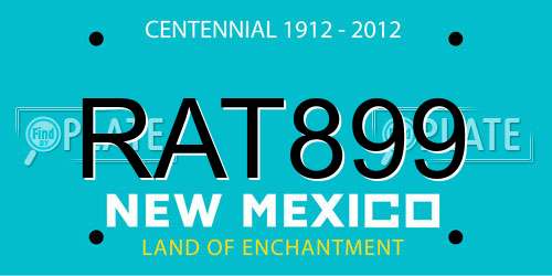 RAT899 New Mexico License Plate