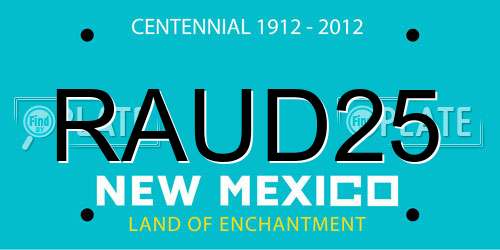RAUD25 New Mexico License Plate