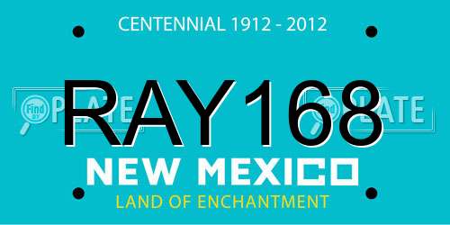 RAY168 New Mexico License Plate