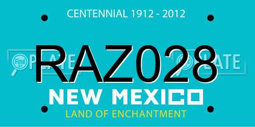 RAZ028 New Mexico License Plate