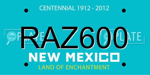 RAZ600 New Mexico License Plate
