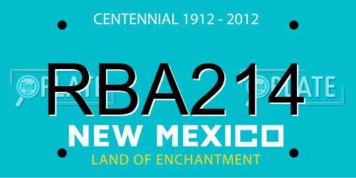 RBA214 New Mexico License Plate