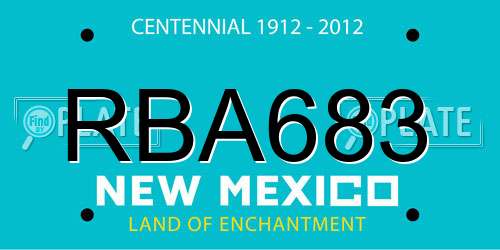 RBA683 New Mexico License Plate