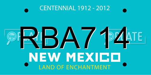RBA714 New Mexico License Plate