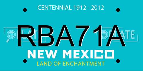 RBA71A New Mexico License Plate