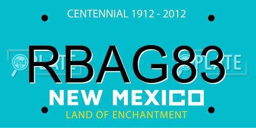 RBAG83 New Mexico License Plate