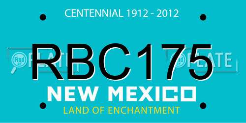 RBC175 New Mexico License Plate