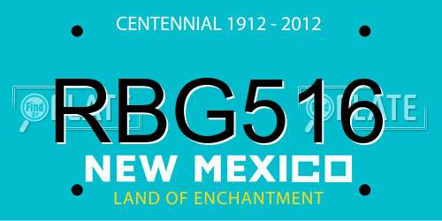 RBG516 New Mexico License Plate