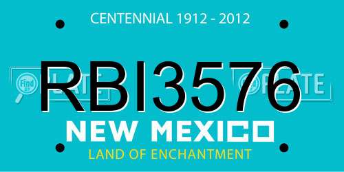 RBI3576 New Mexico License Plate