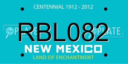 RBL082 New Mexico License Plate