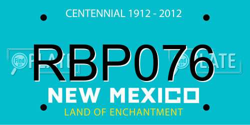 RBP076 New Mexico License Plate