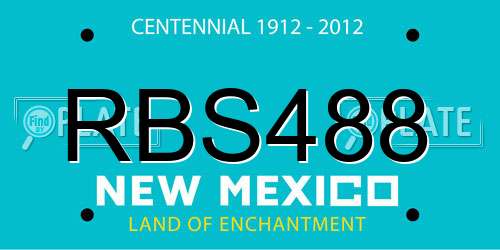 RBS488 New Mexico License Plate