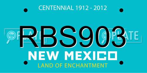 RBS903 New Mexico License Plate