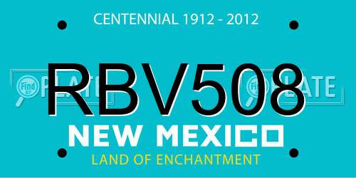 RBV508 New Mexico License Plate