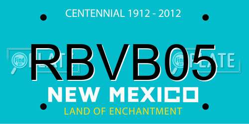 RBVB05 New Mexico License Plate