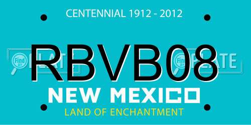 RBVB08 New Mexico License Plate