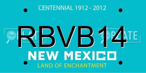 RBVB14 New Mexico License Plate