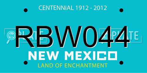 RBW044 New Mexico License Plate