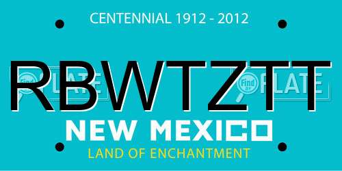 RBWTZTT New Mexico License Plate